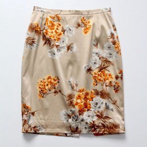 Dolce & Gabbana Silk Floral Pencil Skirt